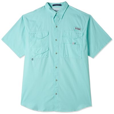 Columbia Men's Standard Bonehead Short Sleeve Shirt, Gulf Stream, Medium
