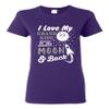Ladies I Love My Grand Kids to The Moon and Back Funny Humor DT T-Shirt Tee (X-Large, Purple) view 1
