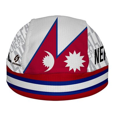 Nepal Flag ScudPro Skullcap White