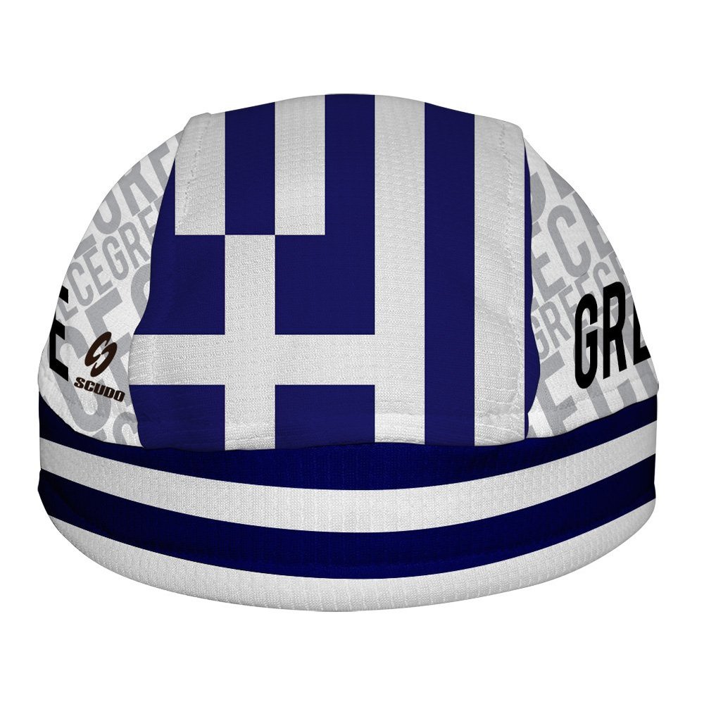 Greece Flag ScudPro Skullcap White