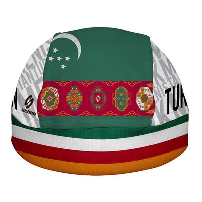 Turkmenistan Flag ScudPro Skullcap White