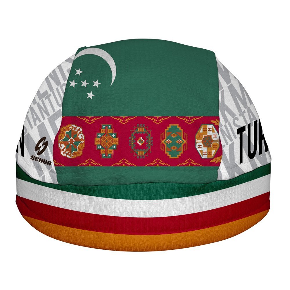 Turkmenistan Flag ScudPro Skullcap White
