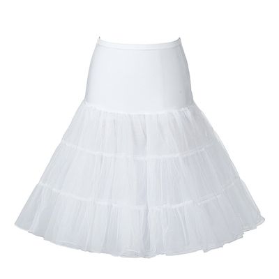 Boolavard TM 50's Petticoat Underskirt Retro Vintage Swing 1950's Rockabilly White, Black, Blue, Pink, Red Resealable Bag (Large/X-Large 16-22, White)