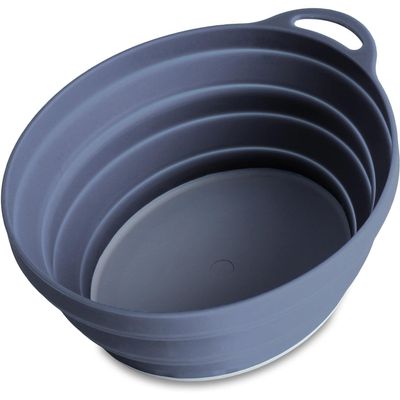 Lifeventure Silicon Ellipse Collapsible and Portable Bowl for Camping, Travel & Outdoor - Graphite