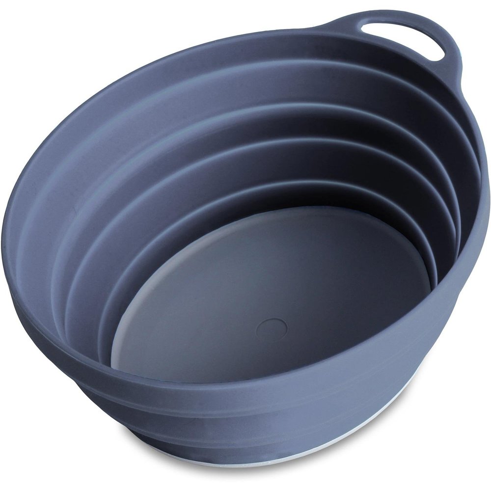 Lifeventure Silicon Ellipse Collapsible and Portable Bowl for Camping, Travel & Outdoor - Graphite