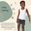 Feathers Boys White Tank 100% Cotton Super Soft Tagless Undershirts 3-Pack, Solid White, 3 view 4