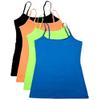 4 Pack: Active Basic Cami Tanks (Large, Black/N.Lime/N.Orange/Blue) view 1