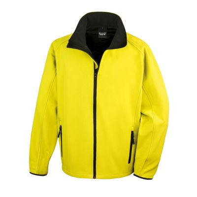 Result Mens Core Printable Softshell Jacket (2XL) (Yellow / Black)