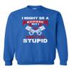 I Might Be A Mechanic But I Can't Fix Stupid Funny DT Novelty Crewneck Sweatshirt (Large, Royal Blue) view 1