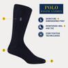 POLO RALPH LAUREN Mens Cotton Ribbed Dress Socks - 3 Pair Pack Soft And Lightweight Comfort Rib Crew, Charcoal, 6-12.5 US view 4