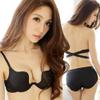 Daxin Womens Deep V Bra Solid Brassiere Underwire Push Up Padded Bra Black 34B view 2