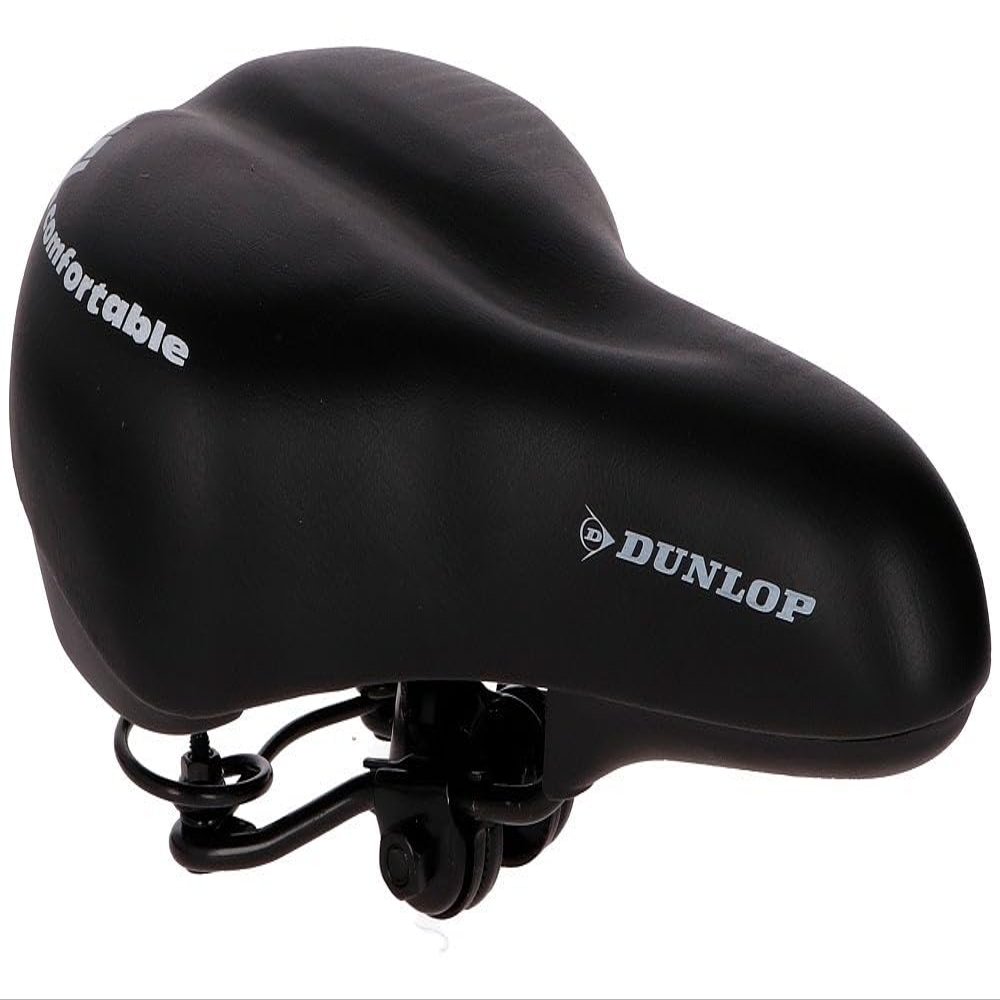 Dunlop Unisex_Adult cityradsttel City Bike Saddle, Black, 26.5x18.5 cm