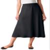 Woman Within Plus Size Petite 7-Day Knit A-Line Skirt - 5XP, Black view 1