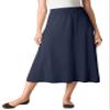 Woman Within Plus Size 7-Day Knit A-Line Skirt - 6X, Navy view 1
