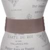 3" (75 mm) Wide High Waist Fashion Ring Fold Braided Stretch Belt, Light Brown | S/M 26''~30" view 3