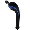 Andux 3 Pack Long Neck Golf Hybrid Club Head Covers Dial No. Tag CTMT-01 Black/Blue view 2