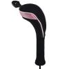 Andux 3 Pack Long Neck Golf Hybrid Club Head Covers Dial No. Tag CTMT-01 Black/Pink view 2