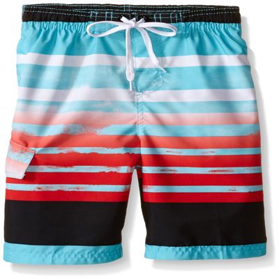 Kanu Surf Little Boys Reflection Quick Dry Beach Swim Trunk, Reflection Aqua, Large (7)
