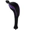 Andux 2 Pack Long Neck Golf Hybrid Club Head Covers Dial No. Tag CTMT-01 Black/Purple view 2