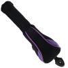 Andux 2 Pack Long Neck Golf Hybrid Club Head Covers Dial No. Tag CTMT-01 Black/Purple view 3