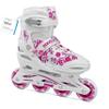 Roces Children's Compy 8.0 Girls Inline Skates, Adjustable Roller Skates, White and Violet view 1