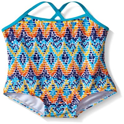 Kanu Surf Little Girls' Toddler Candy One Piece Swimsuit, Blue, 4T
