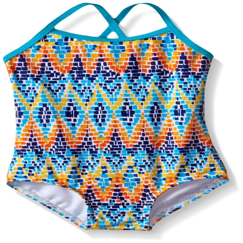 Kanu Surf Little Girls' Toddler Candy One Piece Swimsuit, Blue, 4T