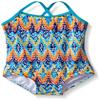 Kanu Surf Little Girls' Toddler Candy One Piece Swimsuit, Blue, 4T view 1