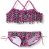 Kanu Surf Girls' Big Hannah Fringe Bikini Swimsuit, Purple, 14 view 1