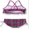 Kanu Surf Girls' Big Hannah Fringe Bikini Swimsuit, Purple, 14 view 2