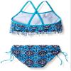Kanu Surf Girls' Little Hannah Fringe Bikini Swimsuit, Blue, 6 view 2