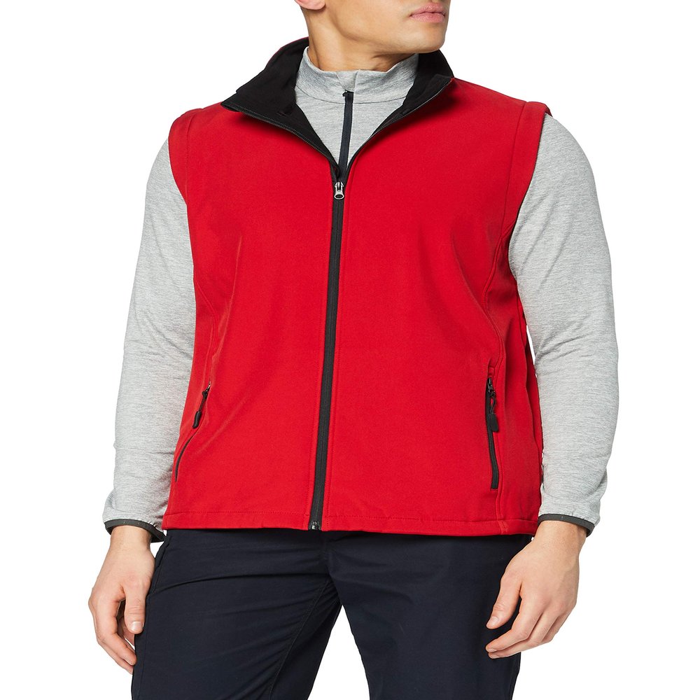 Result Mens Core Printable Softshell Bodywarmer (S) (Red / Black)