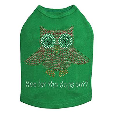 Pink Owl with Hoo Let The Dogs Out? Dog Shirt 2XL Kelly Green
