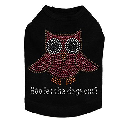 Pink Owl with Hoo Let The Dogs Out? Dog Shirt 3XL Black