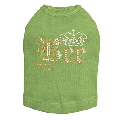 Queen Bee Dog Shirt M Lime Green