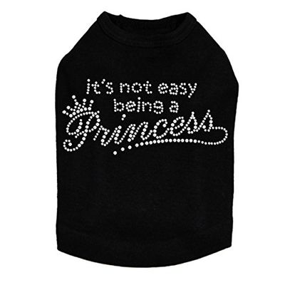 It's Not Easy Being a Princess Dog Shirt XL Black