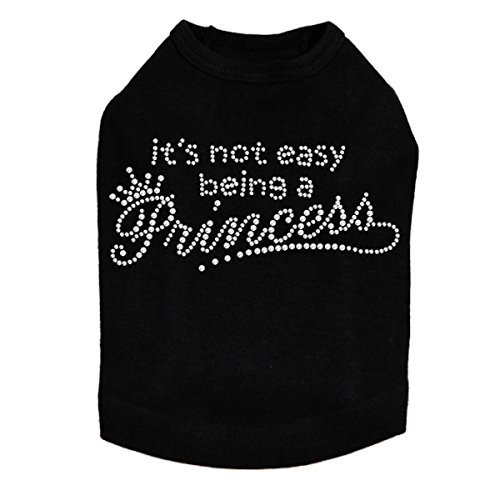 It's Not Easy Being a Princess Dog Shirt XL Black