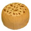 Boon Decor Meditation Cushion Buckwhet Zafu Pillow - Pre-Washed Cotton - Mustard Oak Leaf view 1