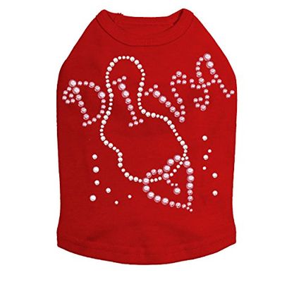 Diva with Necklace Dog Shirt 2XL RED