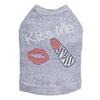 Kiss Me (Lips and Lipstick) Dog Shirt M Gray view 1