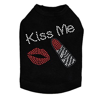 Kiss Me (Lips and Lipstick) Dog Shirt 4XL Black