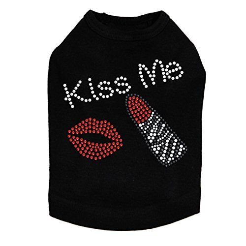 Kiss Me (Lips and Lipstick) Dog Shirt 4XL Black