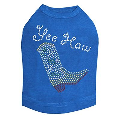 Boot (Green & Turquoise) w/Yee Haw Dog Shirt XS Royal Blue
