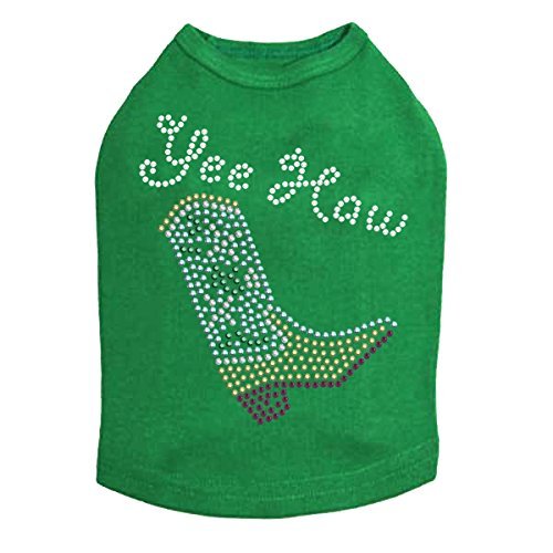 Boot (Green & Turquoise) w/Yee Haw Dog Shirt XL Kelly Green