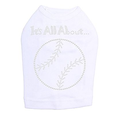 It's All About Baseball Dog Shirt 4XL White