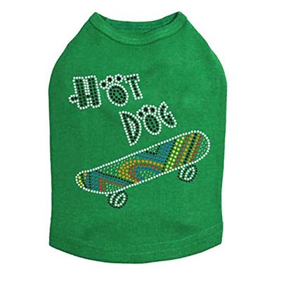 Hot Dog - Skateboard Dog Shirt 4XL Kelly Green