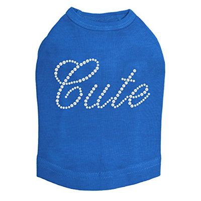 Cute Dog Shirt L Royal Blue
