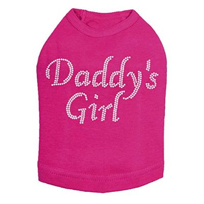 Daddy's Girl # 1 Dog Shirt XL Fuchsia