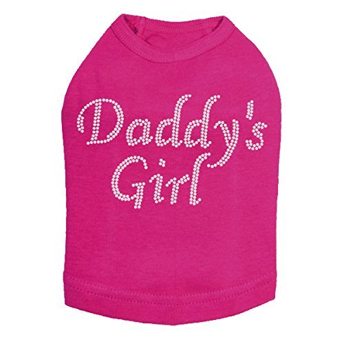 Daddy's Girl # 1 Dog Shirt XL Fuchsia