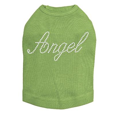 Angel Dog Shirt M Lime Green